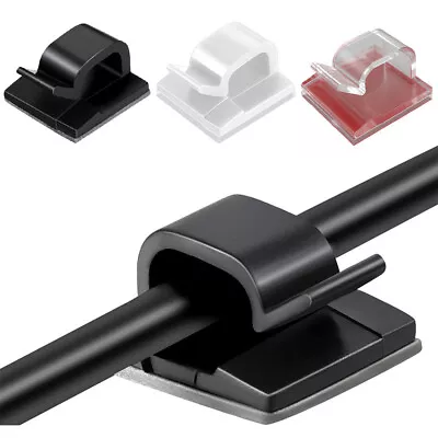£2.39 • Buy 10-30* Mini Self Adhesive Car Wire Clips Rectangle Tie Sticker Cable Cord Holder