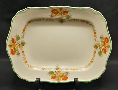 Vintage  Sunshine J & G Meakin England SOL Rectangular Floral Sandwich Plate • $20