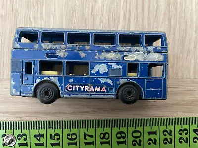 Matchbox Blue Cityrama Leyland Titan Bus 1981 • £3.50