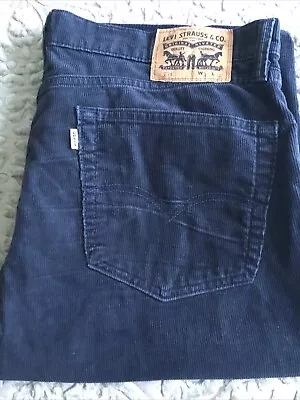 Classic Levi Strauss Corduroy Jeans 751 Levi’s Cord Navy Blue Trousers W38 L30 • £29.95