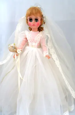 Madame Alexander 17  Elise BRIDE Doll On Stand ~ 1970's • $21.60