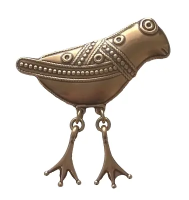 KALEVALA KORU KK Finland - Beautiful Vintage Bronze Brooch  Hattula Bird  - BIG • $45