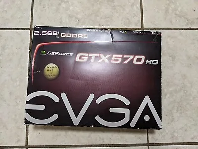 EVGA GeForce GTX 570 HD 2560MB (025-P3-1579-AR) + Original Box And Accessories • $29.26