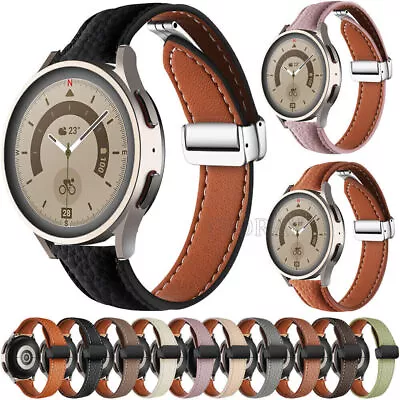 Universal 20mm/22mm Magnetic Leather Smart Watch Band Sport Wrist Strap Bracelet • $8.98