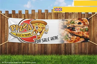 £18.99 • Buy Pizza Best In Town For Sale Here Fast Food Shop Heavy Duty PVC Banner Sign 3245