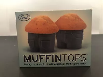 Muffin-Tops 4 Cupcake Muffin Molds Silicone Baking Cups Novelty By Fred • $8.99