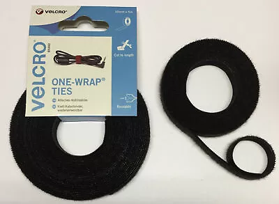 VELCRO® ONE WRAP Hook And Loop Double Sided Strapping / Cable Tie 10mm X 5m • £7.99