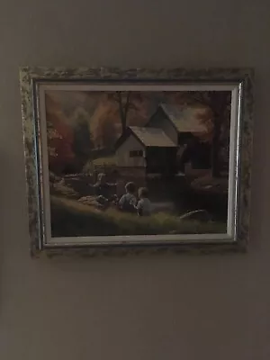 Mark Keathley “fishing Buddies” Hand Signed Framed Limited Edi. Canvas  17/50 • $1350