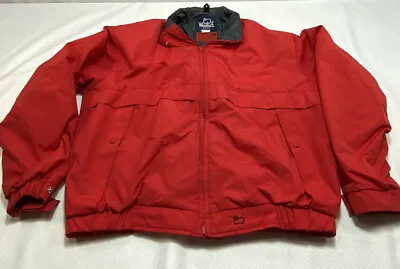 Vintage Woolrich Mens 3M Thintech Lined Bomber Jacket Size Large 46 - Red - Read • $30