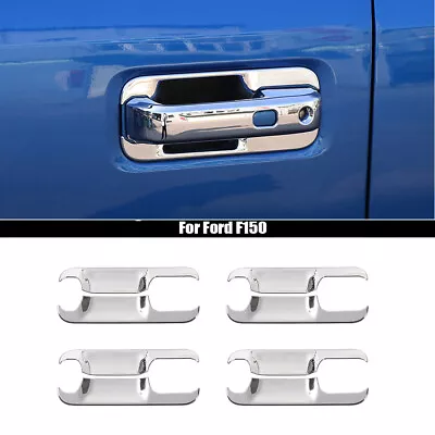 Exterior Door Handle Bowl Trim Cover Decor For Ford F-150 F150 2014-2019 Chrome  • $24.99