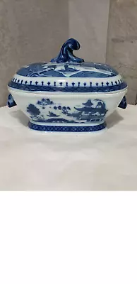 Mottahedeh Blue Canton Covered Gravy Dish • $195