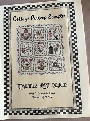 MIDSUMMER NIGHT DESIGNS Cottage Pinkeep Sampler 2009 • $45