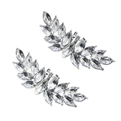 £8.58 • Buy 1 Pair Of Shoe Buckles Rhinestones Wedding Shoe Clips Charms Jewelry Decoration