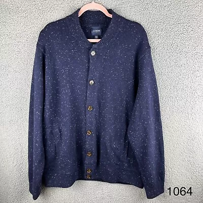 J. Crew Men’s Donegal Bomber Lambs Wool Blend Cardigan Sweater Size XXL • $45.95