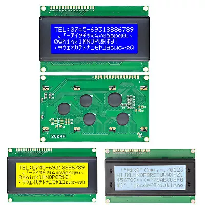 LCD Backlight Display Module 5V 20 Characters X 4 Lines Gray Yellow Blue Screen • £2.82