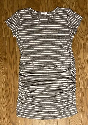 Small Show Maternity Size XL Short Sleeve Striped Ruched Dress • $8