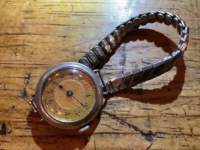Vintage  Silver  Hallmarked EBEL Ladies Wrist Watch Red 12 • £95