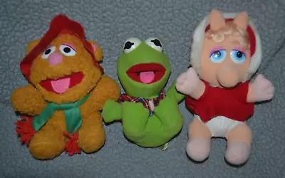 Vtg McDonald’s Baby Kermit Miss Piggy Fozzie Plush Christmas Muppet Babies 1997 • $20