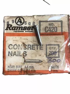 Ramset Concrete Nails 20mm X 2.5mm Box Of 300 Nails • $25