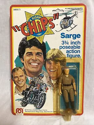 1977 MEGO CHIPS  Sarge  3.75  Action Figure UNUSED NEW SEALED 70s TV Show • $89.99