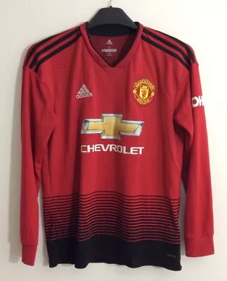 Men’s Adidas Chevrolet Manchester United Climalite Red Long Sleeve T-Shirt : S • £10