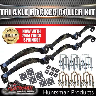 Tri 6750Kg 9 Leaf Rocker Roller Trailer Spring Set & High Tensile 5/8 U Bolt Kit • $870