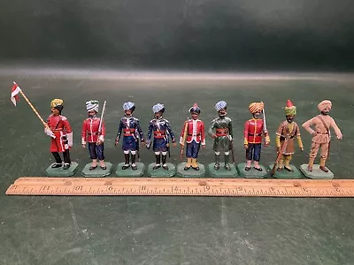 Lot Of 9 Rose Miniatures Indian Army Officers Lead Soldier • $19.99