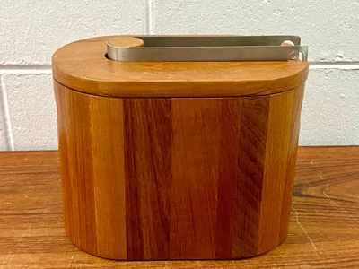 $98.99 • Buy Vintage Mid Century George Briard Teak Ice Bucket Mod Design