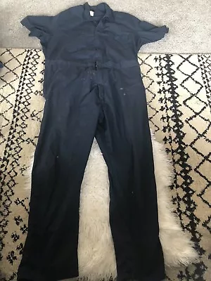 Dickies Coveralls Mens XL Navy Blue Short Sleeve. Polyester Cotton. T4 • $18