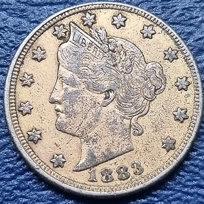1883 Racketeer Liberty Head Nickel 5c No Cents Better Grade XF #71813 • $29.99
