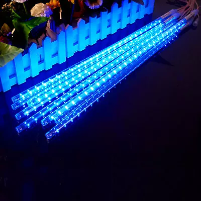 30cm/50cm LED Lights Meteor Shower Rain 8 Tube Xmas Tree Outdoor Light US Plug • $58.36