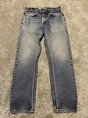 VTG Levis Jeans Mens 34x32 Blue 505 Regular Straight American Workwear Denim • $20.99