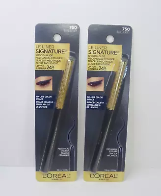 L'oreal Le Liner Signature Mechanical Eyeliner #750 Blue Jersey 0.0108 Oz (2 Pc) • $16