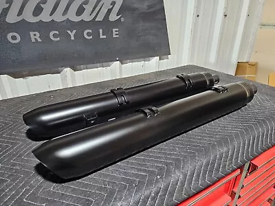 2014 - 2023 Indian Motorcycle Black Stock Exhaust Mufflers Touring • $100