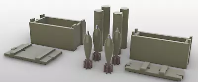 1/12 Scale Battleground US M1 81mm Mortar - Ammo Set • $14