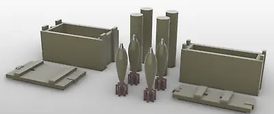 1/24 Scale Battleground US 81mm M1 Mortar - Ammo Set • $7