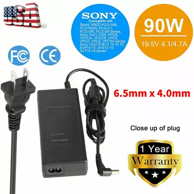$12.49 • Buy 19.5V AC Adapter Charger Power Cord Supply For Sony Vaio VGP-AC19V48 Laptop