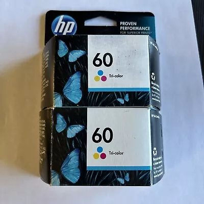 Genuine HP 60XL Tri-Color Ink Cartridge Lot Of 2 OEM Sealed CC644WN 9/12 & 4/13 • $22.99