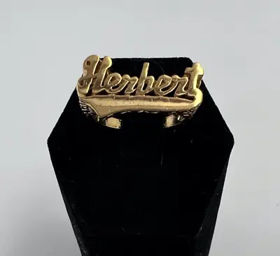 Vintage HERBERT Brass Metal Ring • $9.99