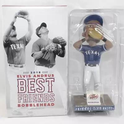 Elvis Andrus Best Friends 2018 Texas Rangers MLB Baseball Bobblehead * Defects • $21.75