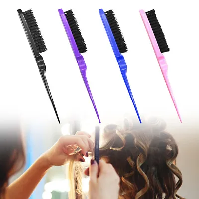 Combing Brush Hair Brushes Women Three Row Nylon Comb For Home Beauty Salon • £3.78