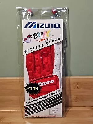 Mizuno Techfire Pro Youth Batting Gloves  Kids Large Left New MLB NOS VINTAGE • $20