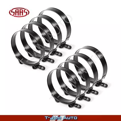 Hose Clamp T-Bolt S/Steel Intercooler Worm Drive 89mm X 8 Black • $71.45