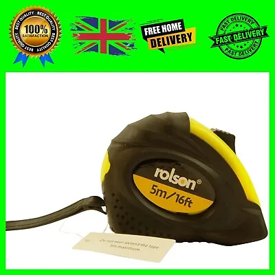 Rolson 50535 5 M X 19 Mm Tape Measure Yellow & Black • £2.59