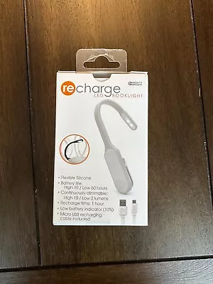 RECHARGE CLIP ON RECHARGEABLE BOOK LIGHT/READING LIGHT/WARM LED - White • $20