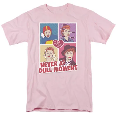 I Love Lucy Panels Logo T Shirt Lucy Mens Licensed Classic TV Light Pink • $17.49