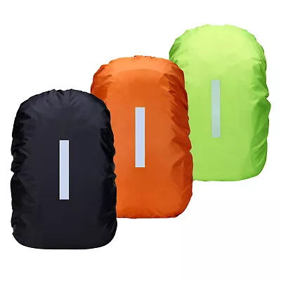 Waterproof Backpack Rain Cover Hi-Visibility Cover Antislip Cross Buckle Strap • $8.09