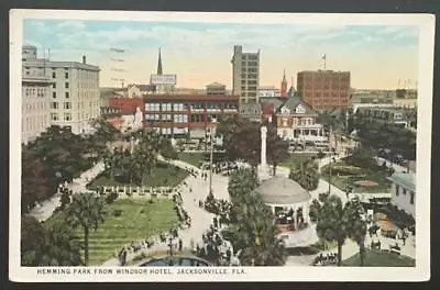 Park From Windsor Hotel Jacksonville Fla 1925 H & W.B. Drew Co 88967 • $4.50