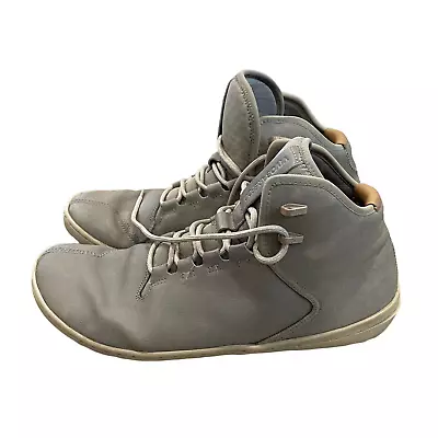 Vivobarefoot Borough Gray Camel Hide Leather Gray Sneakers Men's 44 US 11 • $95