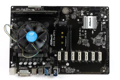 Full Kit MB/CPU/RAM - ASRock H110 Pro BTC+ 13 Slot GPU Mining Motherboard | F... • $89.95